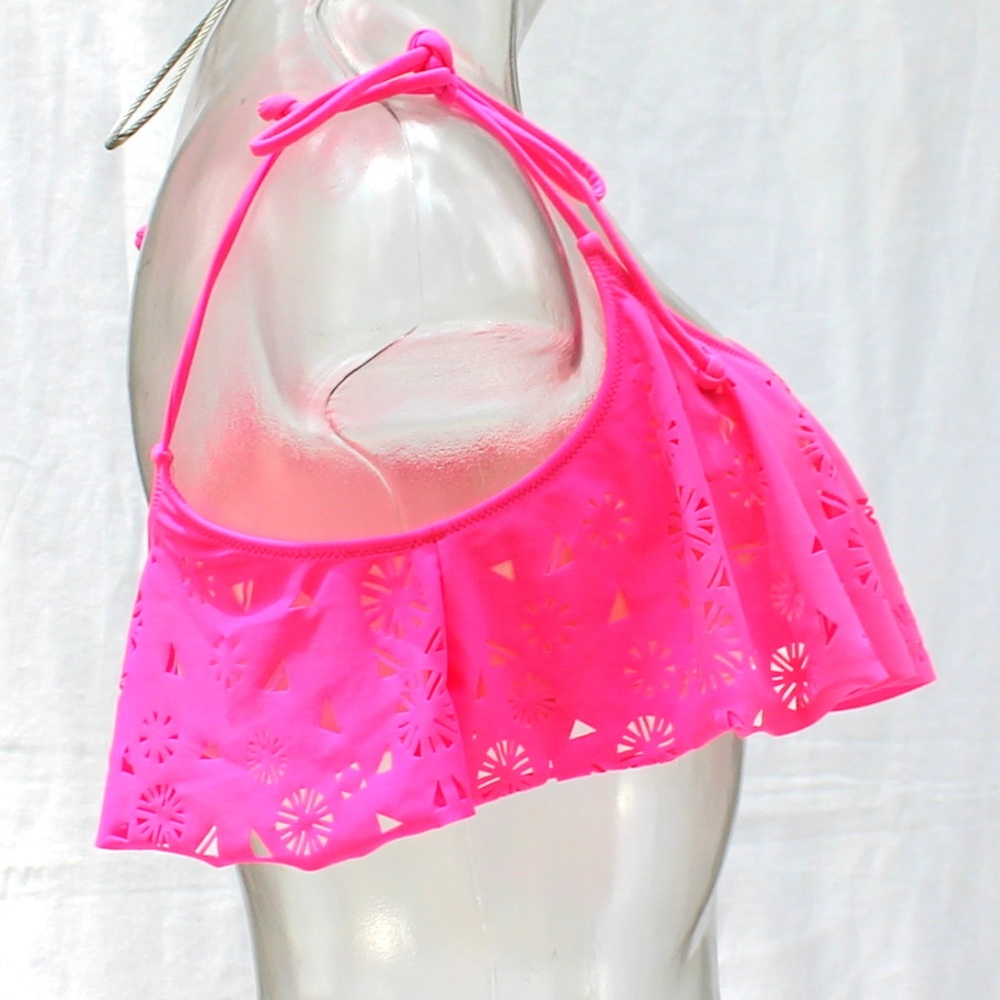 Victoria's Secret PINK Bikini Top Hot Pink Sz Med - Picture 5 of 8